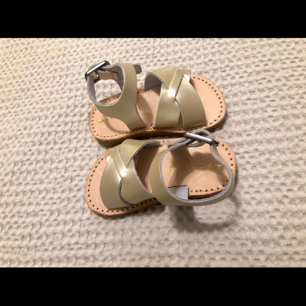 Freshly Picked Gold Sandals (NWOT)